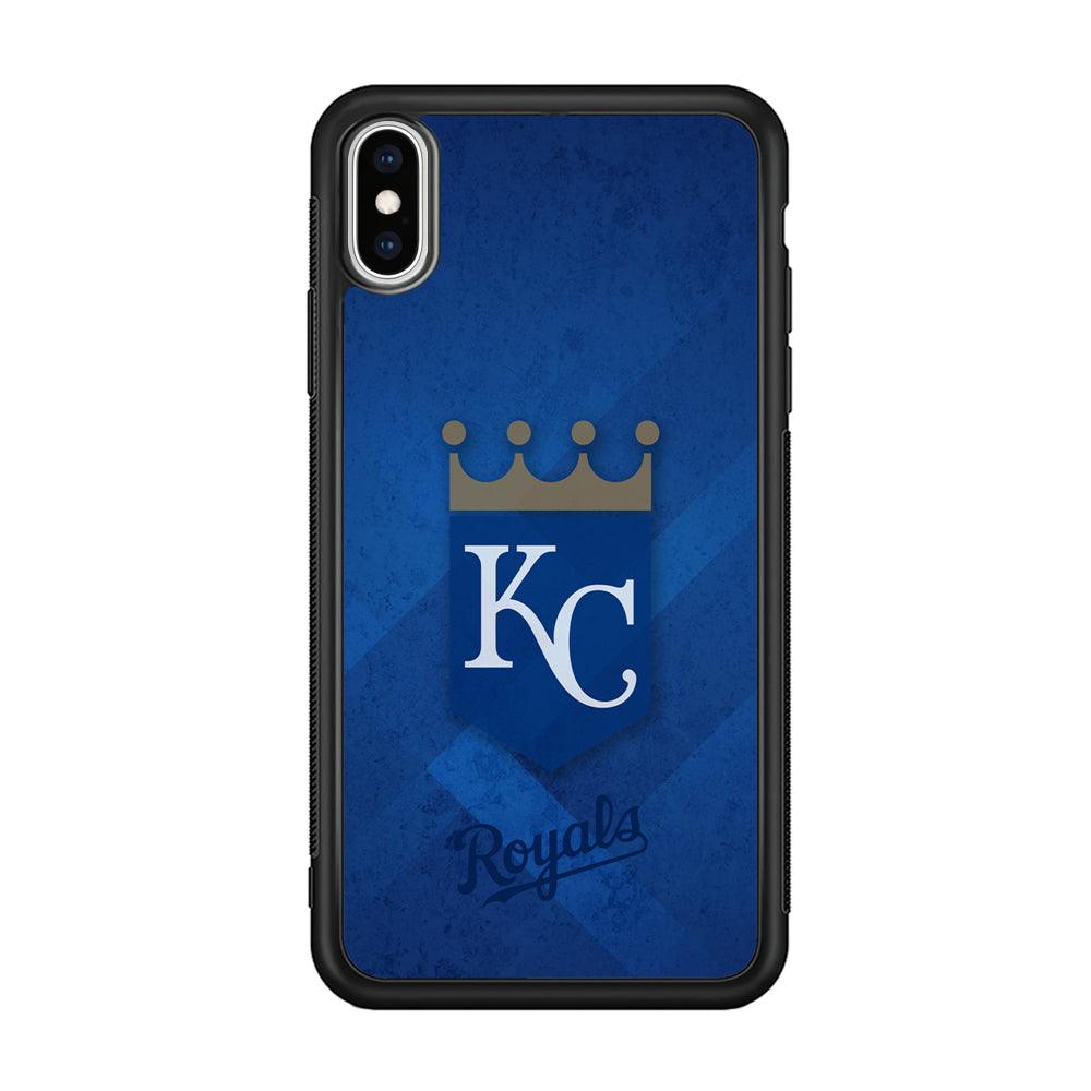 Kansas City Royals The Golden Crown iPhone XS Case-Rubber Black (2D Case)-Oxvistore