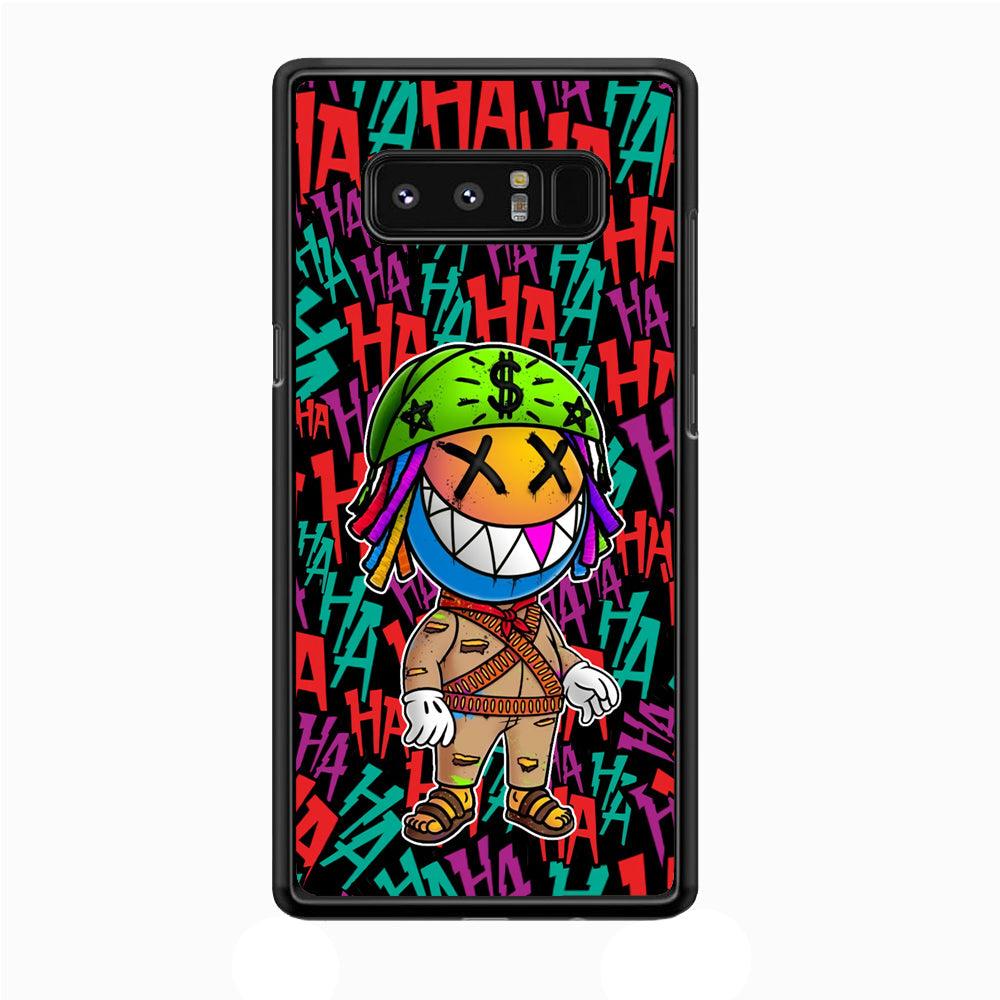 Keep Smiling Whatever The Case Samsung Galaxy Note 8 Case-Rubber Black (2D Case)-Oxvistore