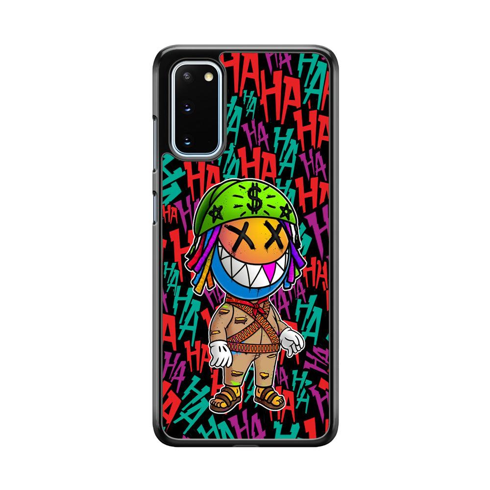 Keep Smiling Whatever The Case Samsung Galaxy S20 Case-Rubber White (2D Case)-Oxvistore