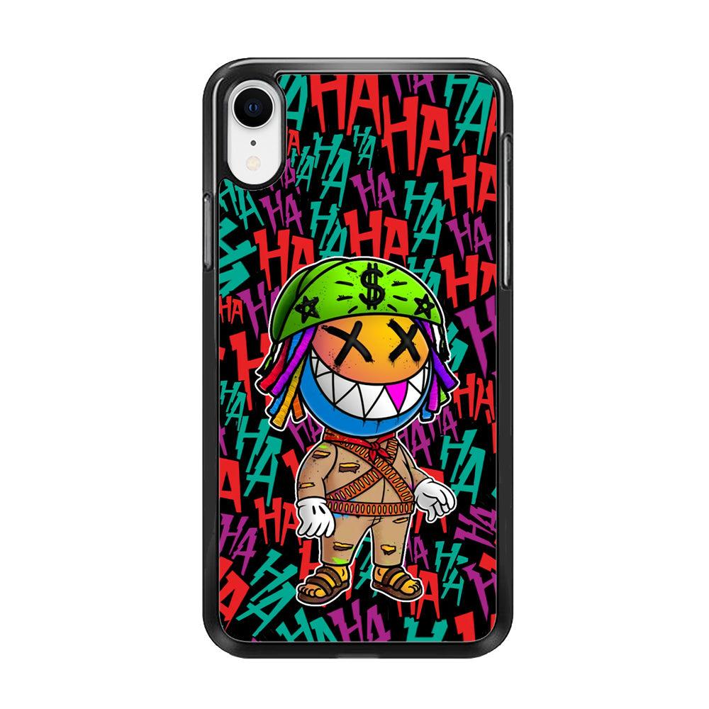 Keep Smiling Whatever The Case iPhone XR Case-Rubber Black (2D Case)-Oxvistore