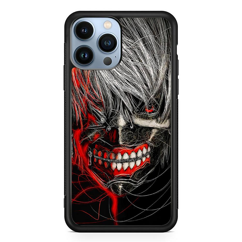 Ken Kaneki Tokyo Ghoul Art 2D Rubber Phone Case-Black-Oxvistore