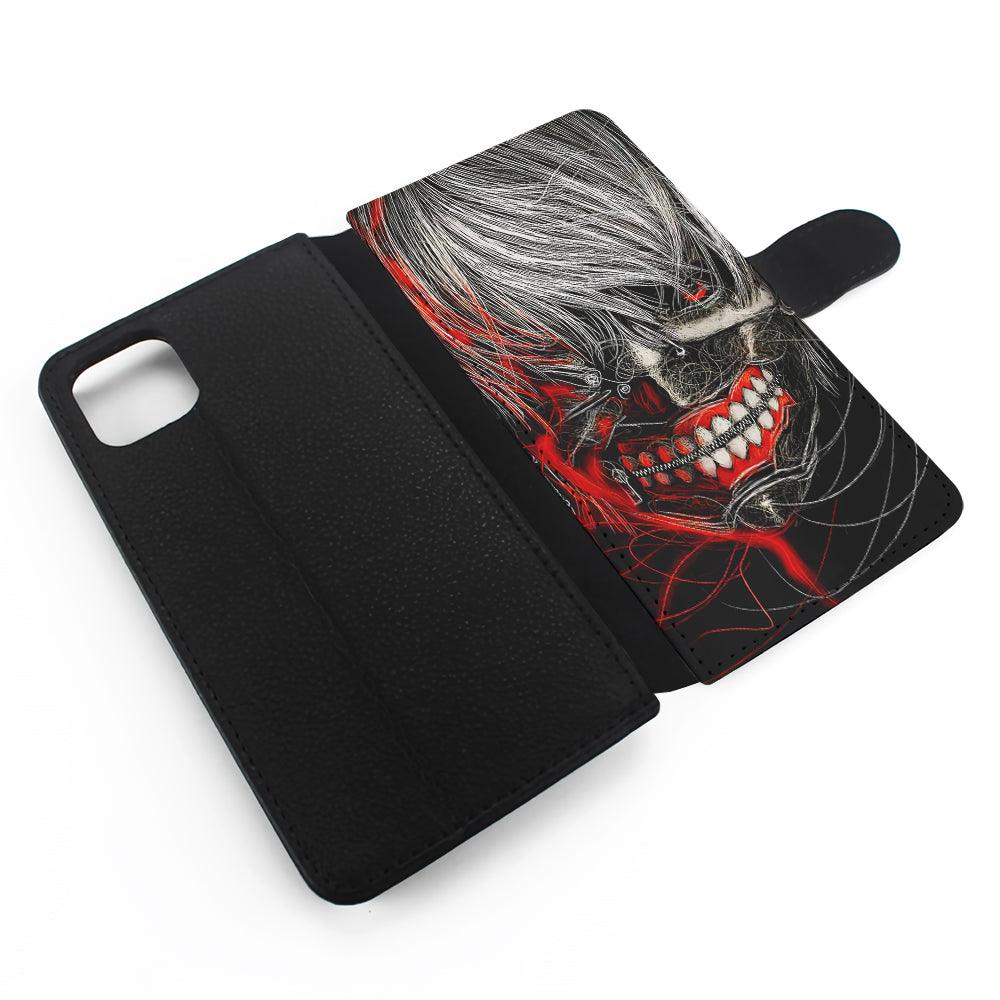 Ken Kaneki Tokyo Ghoul Art Flip Wallet Phone Case-Oxvistore