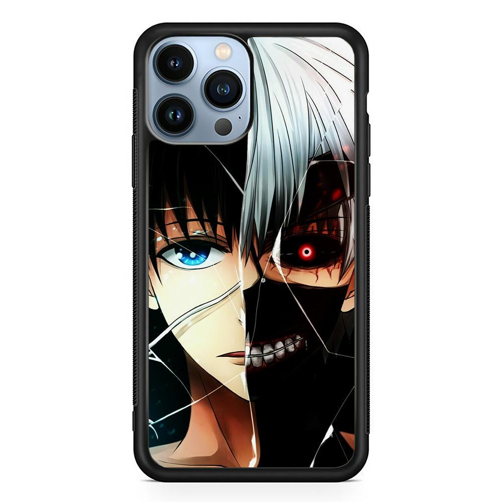 Ken Kaneki Tokyo Ghoul Face 2D Rubber Phone Case-Black-Oxvistore