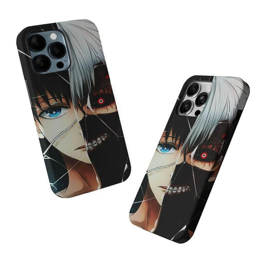 Ken Kaneki Tokyo Ghoul Face 2 in 1 Tough Phone Case-Oxvistore
