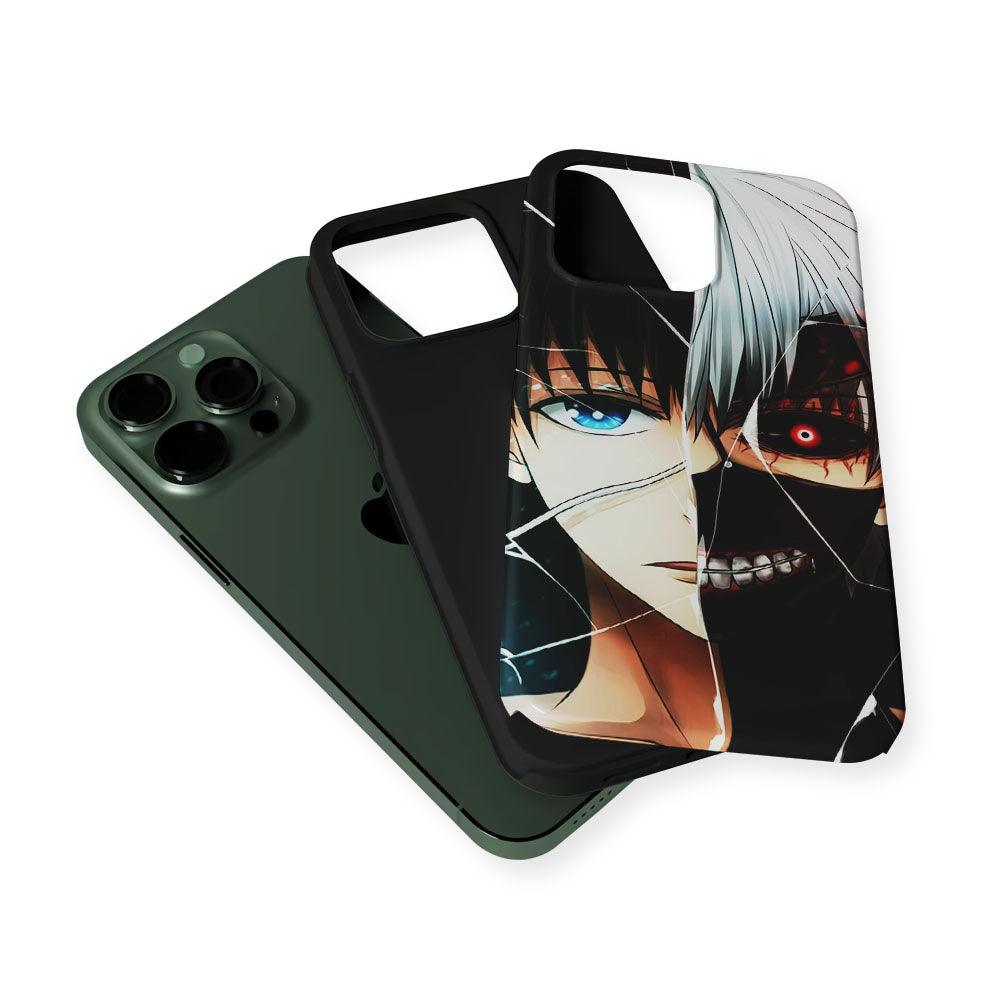 Ken Kaneki Tokyo Ghoul Face 2 in 1 Tough Phone Case-Oxvistore