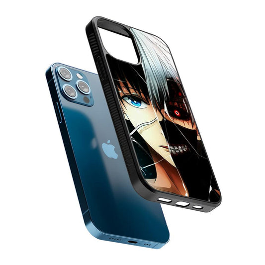 Ken Kaneki Tokyo Ghoul Face 2D Rubber Phone Case-Oxvistore