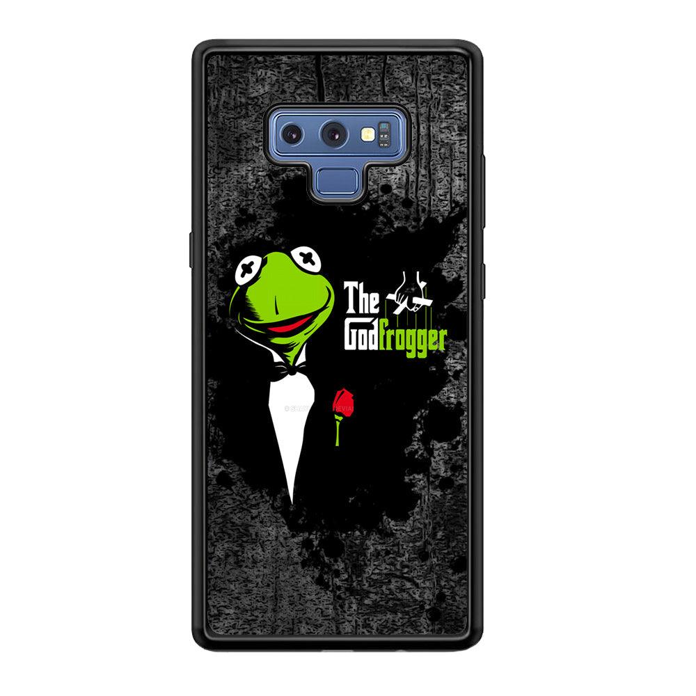 Kermit Frog is Godfrogger Samsung Galaxy Note 9 Case-Rubber Black (2D Case)-Oxvistore