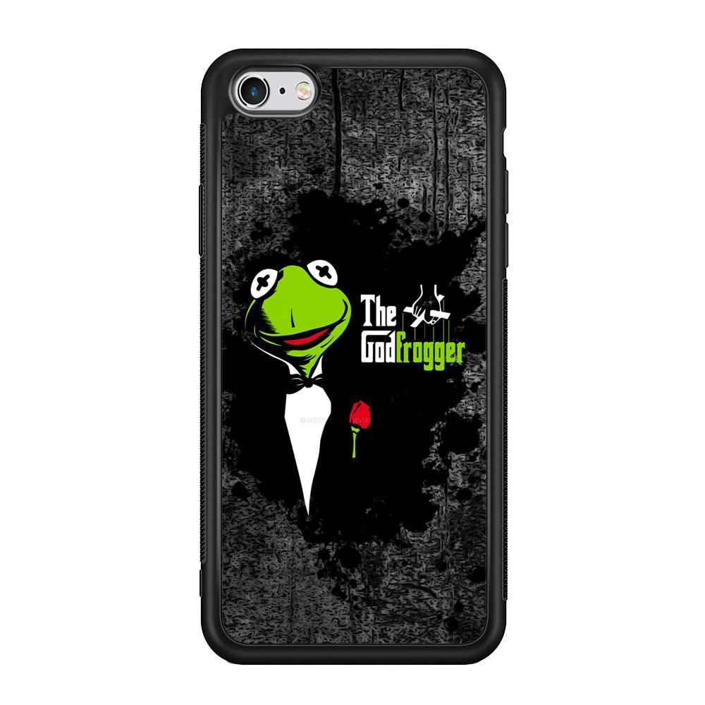 Kermit Frog is Godfrogger iPhone 6 Plus | 6s Plus Case-Rubber Black (2D Case)-Oxvistore