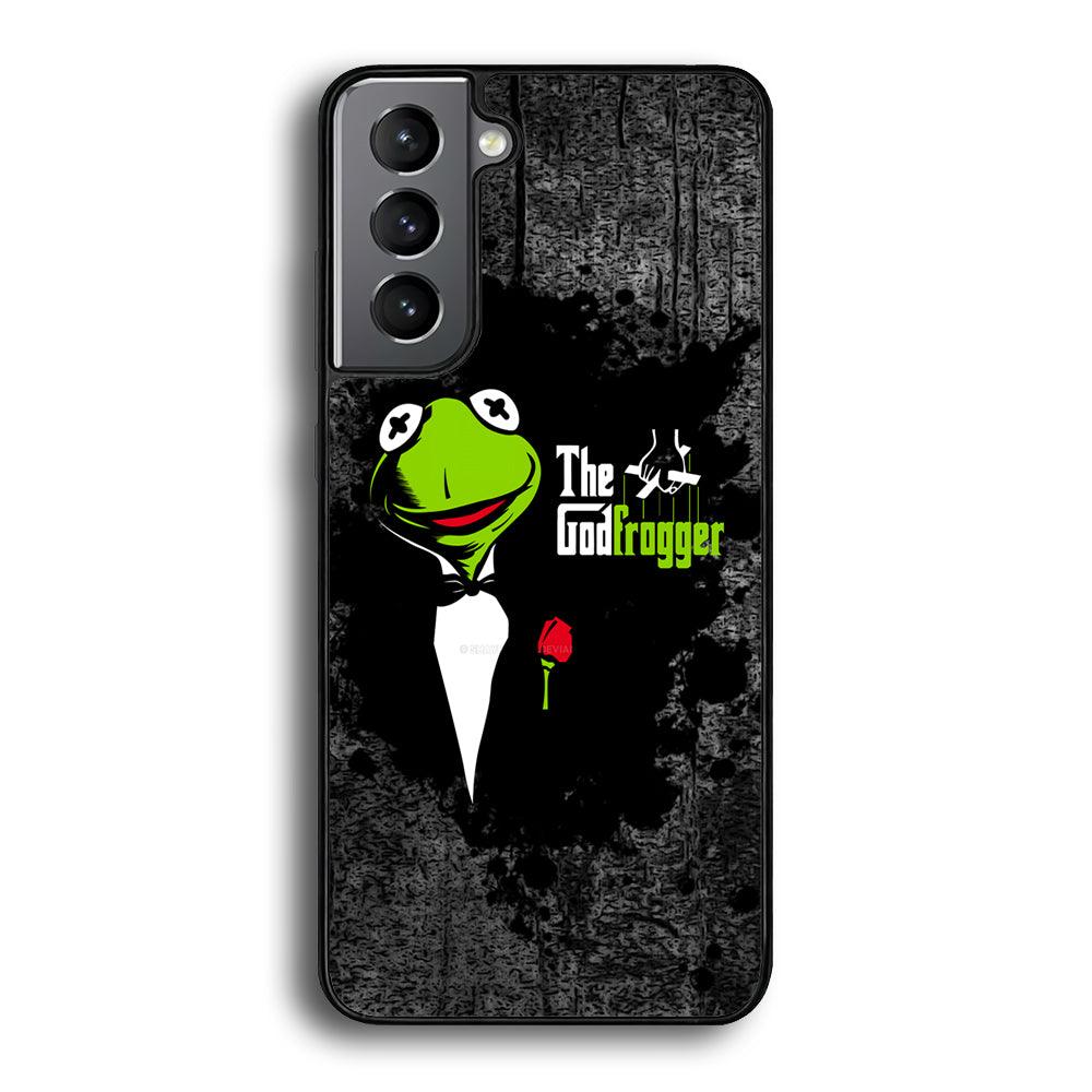 Kermit Frog is Godfrogger Samsung Galaxy S21 Plus Case-Rubber Black (2D Case)-Oxvistore