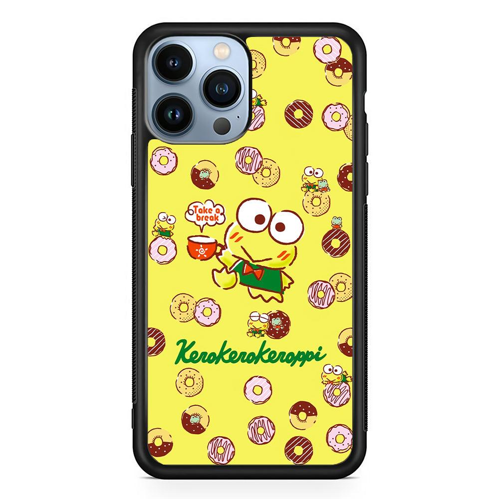 Kerokerokeroppi Take a Break 2D Rubber Phone Case-Black-Oxvistore