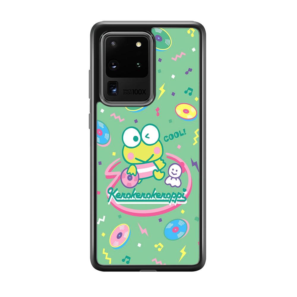 Keroppi Cool DJ Samsung Galaxy S20 Ultra Case-Rubber Black (2D Case)-Oxvistore