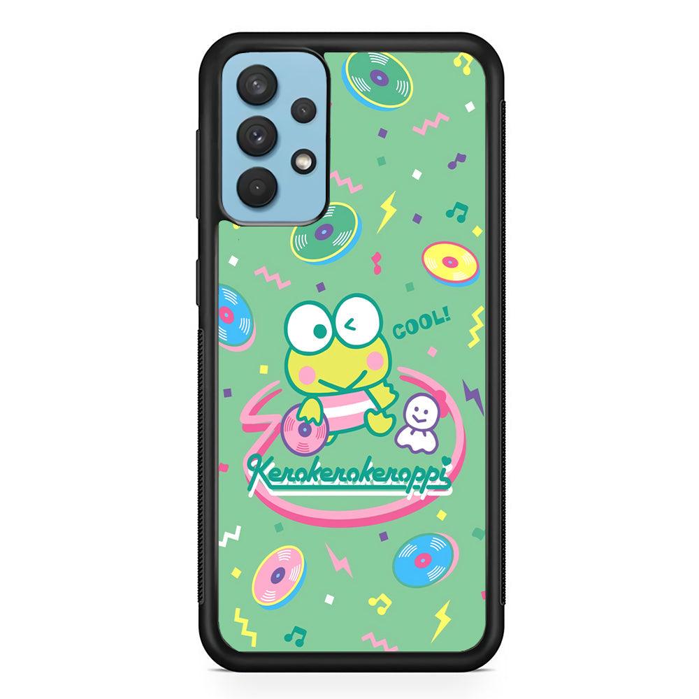 Keroppi Cool DJ Samsung Galaxy A32 Case-Rubber Black (2D Case)-Oxvistore