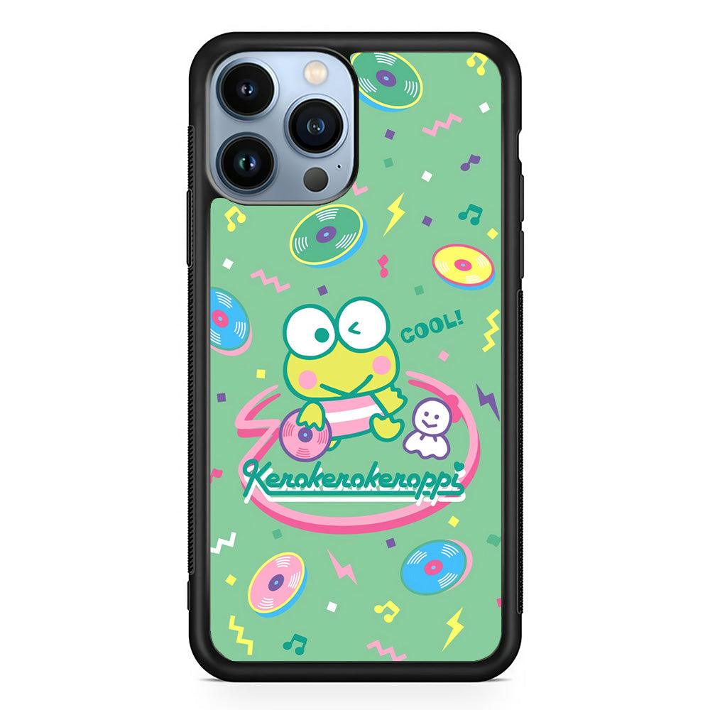 Keroppi Cool DJ iPhone 13 Pro Case-Rubber Black (2D Case)-Oxvistore