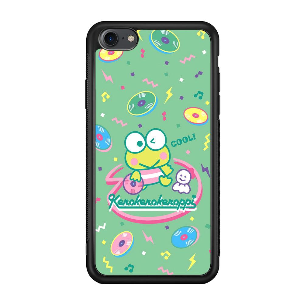 Keroppi Cool DJ iPhone 8 Case-Rubber Black (2D Case)-Oxvistore