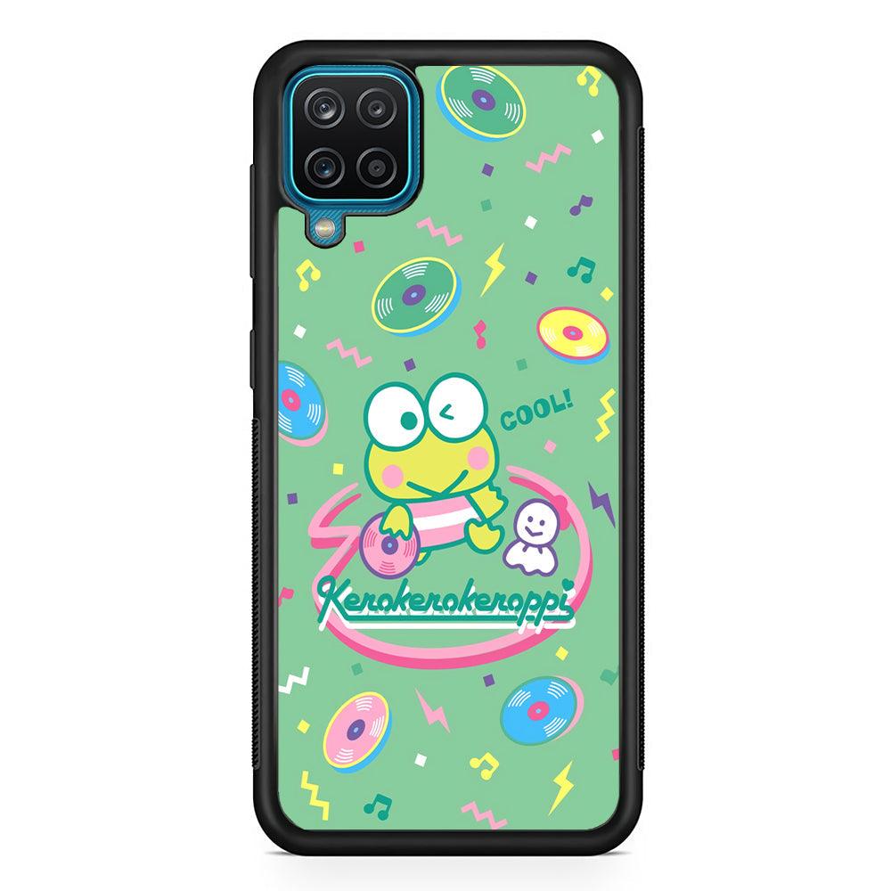 Keroppi Cool DJ Samsung Galaxy A12 Case-Rubber Black (2D Case)-Oxvistore