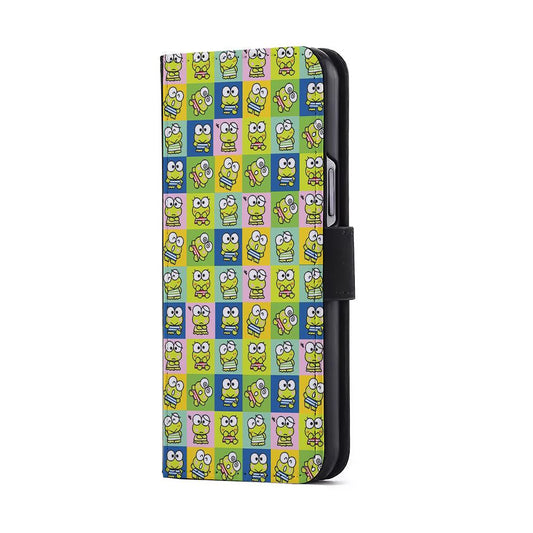 Keroppi Frog Cartoons Pattern Flip Wallet Phone Case-Oxvistore