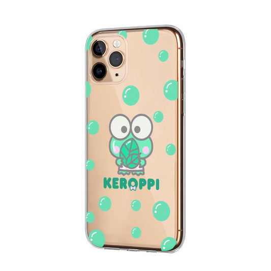 Keroppi Playing Green Bubble Clear Soft Case-Oxvistore