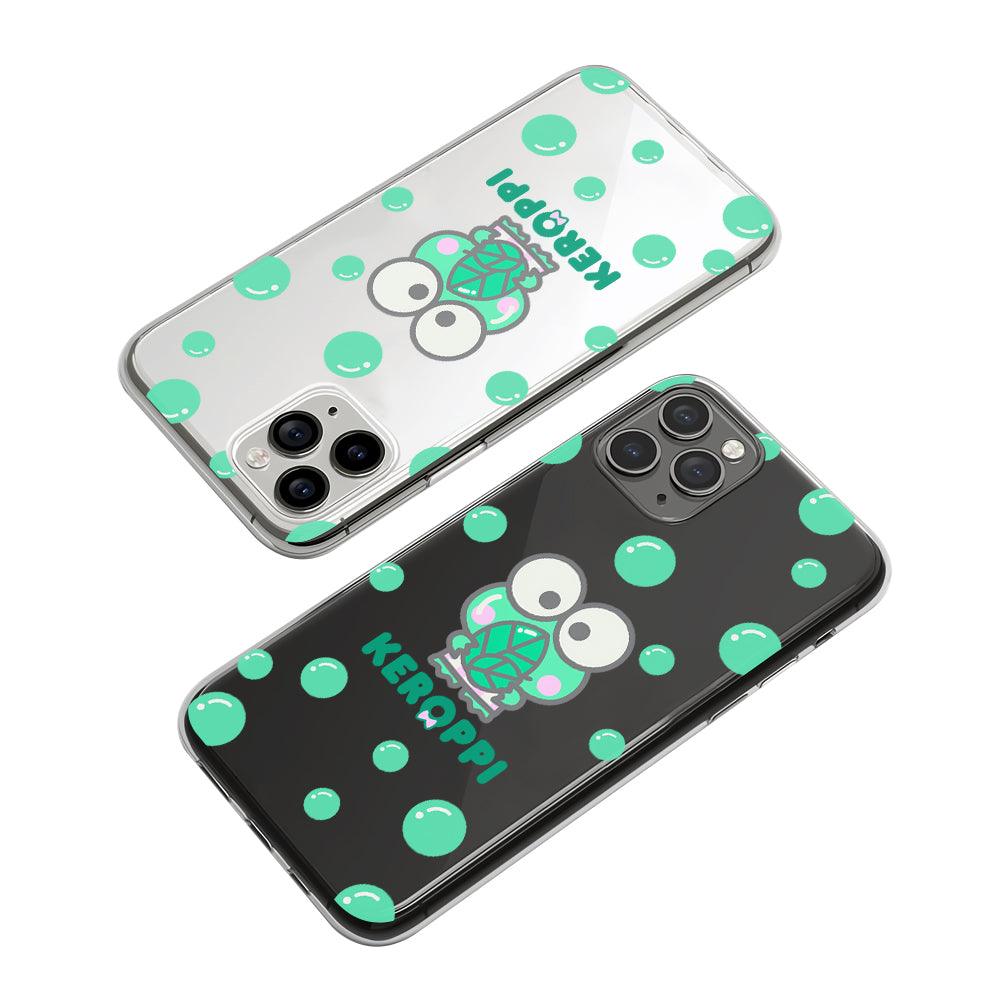 Keroppi Playing Green Bubble Clear Soft Case-Oxvistore