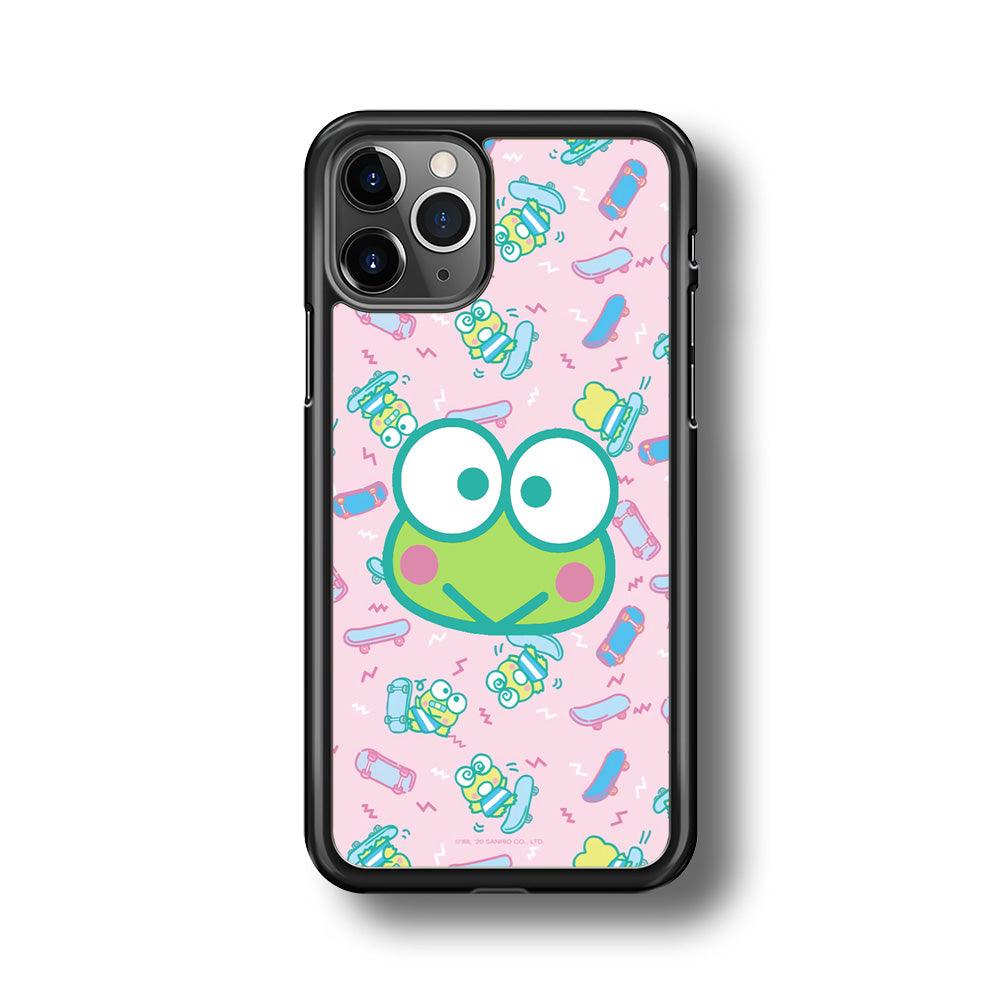 Keroppi Skate Wallpaper iPhone 11 Pro Case-Rubber White (2D Case)-Oxvistore
