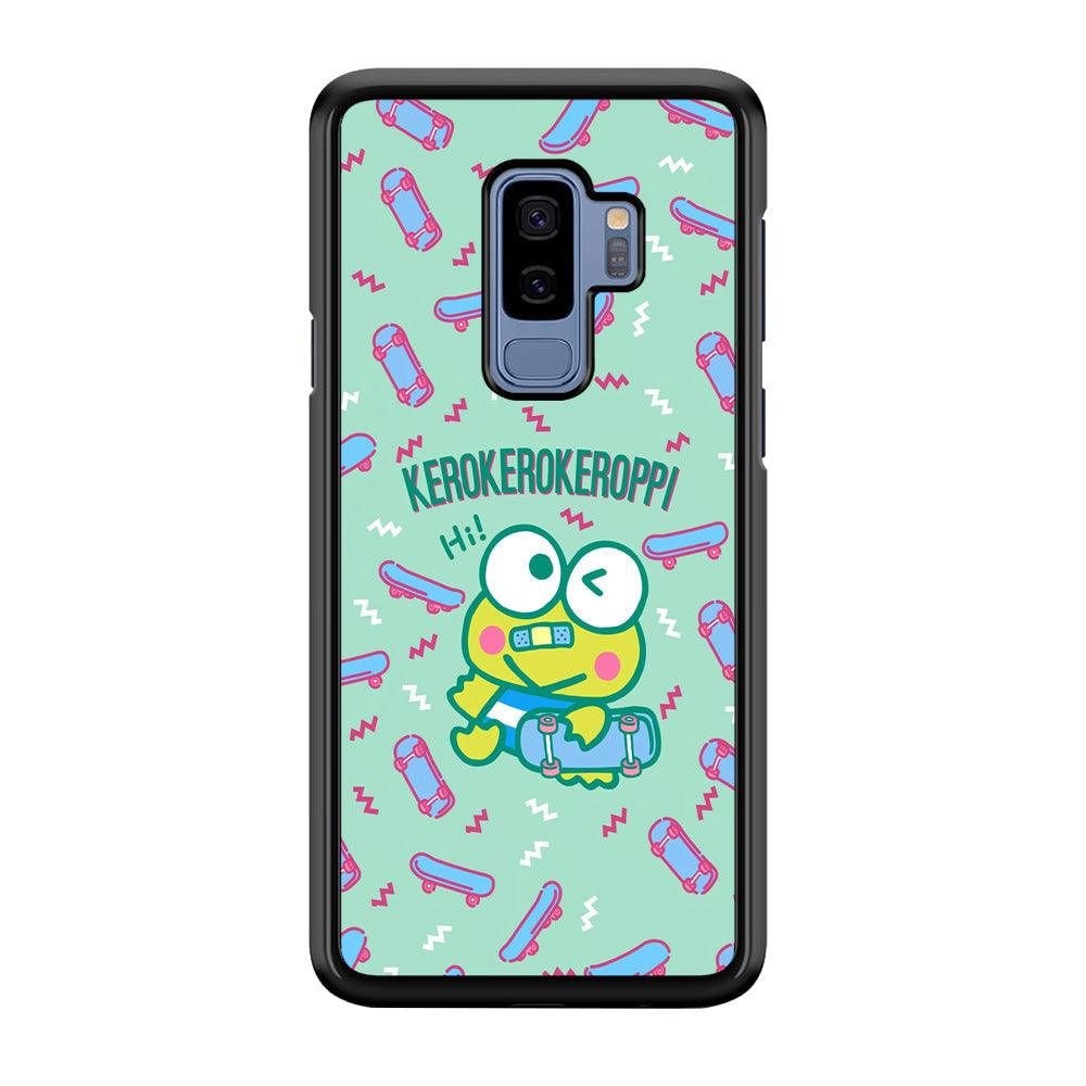 Keroppi Skater Mode Samsung Galaxy S9 Plus Case-Rubber Black (2D Case)-Oxvistore