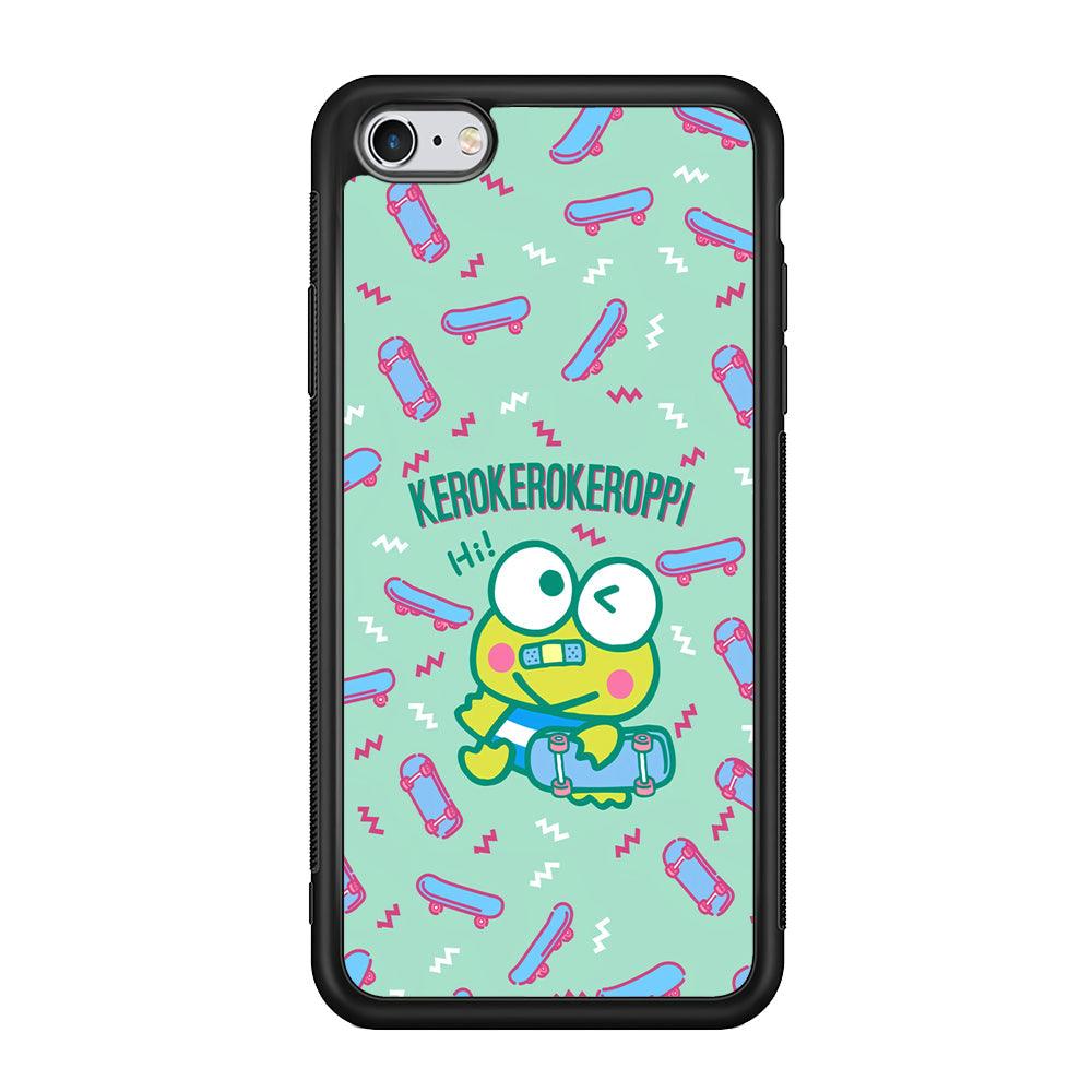 Keroppi Skater Mode iPhone 6 Plus | 6s Plus Case-Rubber Black (2D Case)-Oxvistore