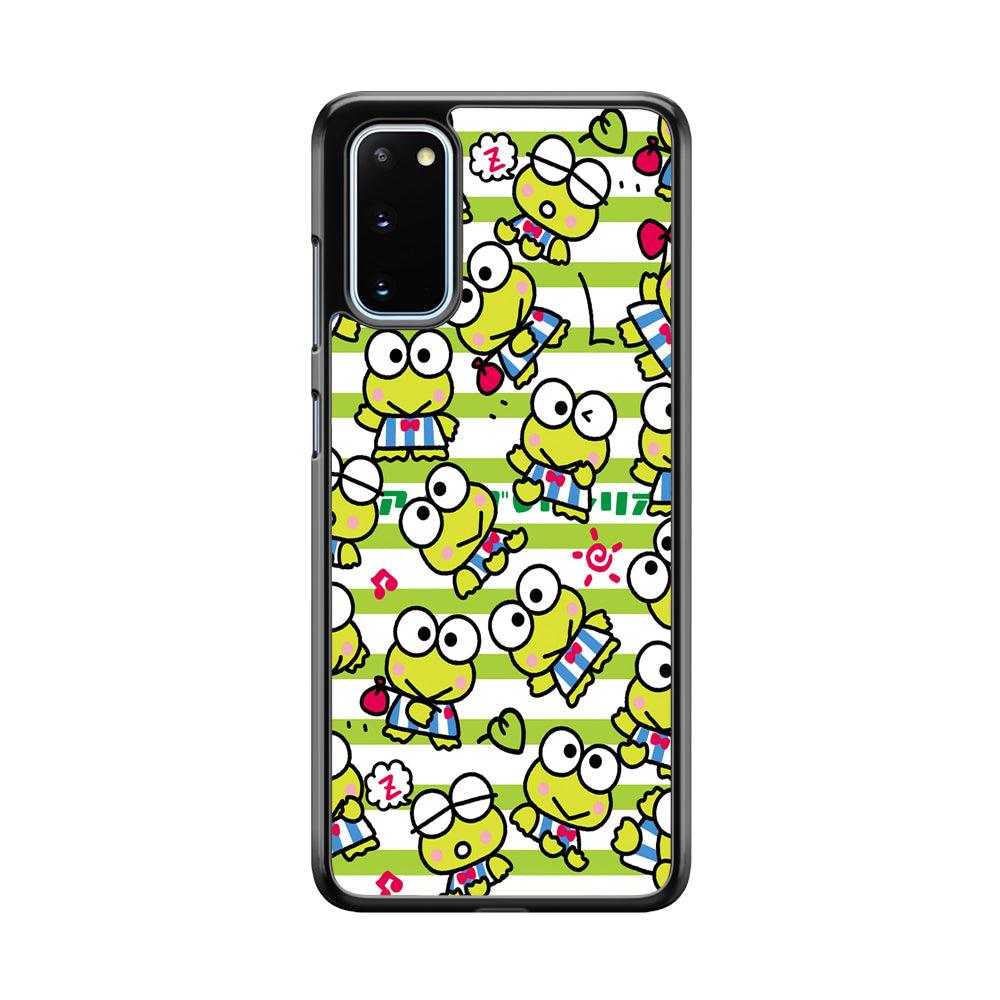 Keroppi Want to Vacation Samsung Galaxy S20 Case-Rubber Black (2D Case)-Oxvistore