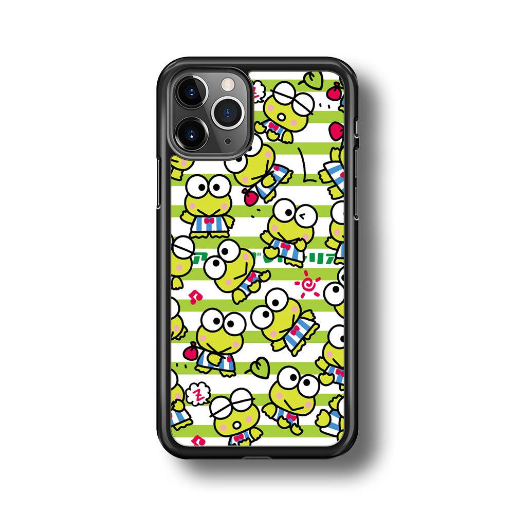 Keroppi Want to Vacation iPhone 11 Pro Case-Rubber White (2D Case)-Oxvistore