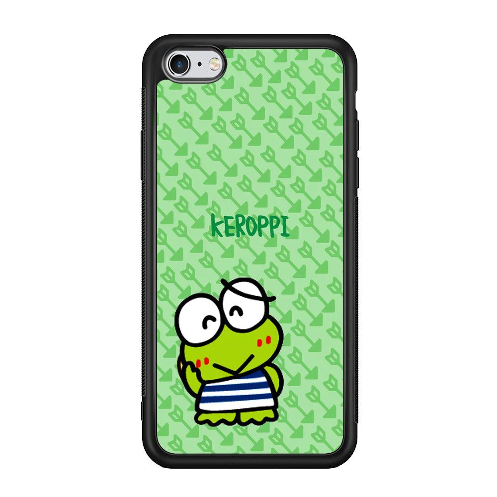Keroppi on Forgiving Face iPhone 6 Plus | 6s Plus Case-Rubber Black (2D Case)-Oxvistore