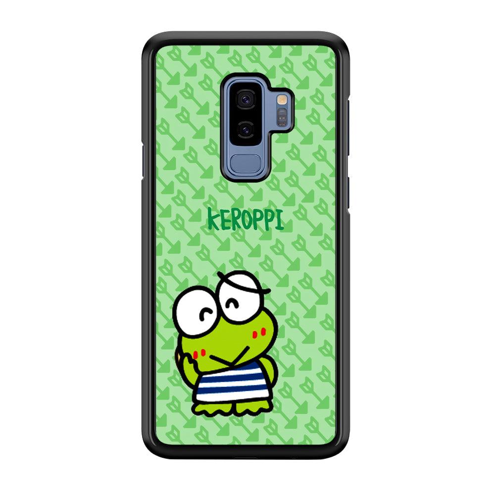 Keroppi on Forgiving Face Samsung Galaxy S9 Plus Case-Rubber Black (2D Case)-Oxvistore