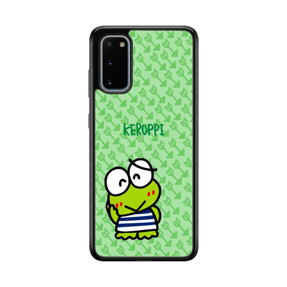 Keroppi on Forgiving Face Samsung Galaxy S20 Case-Rubber Black (2D Case)-Oxvistore