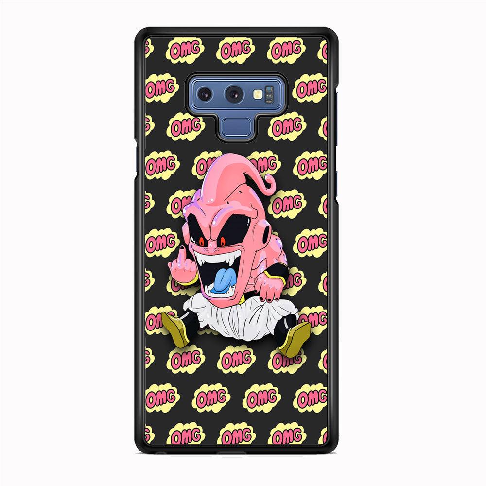Kid Buu OMG Word Patern Samsung Galaxy Note 9 Case-Rubber White (2D Case)-Oxvistore