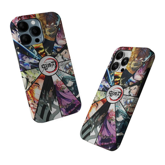 Kimetsu no Yaiba Collage 2 in 1 Tough Phone Case-Oxvistore