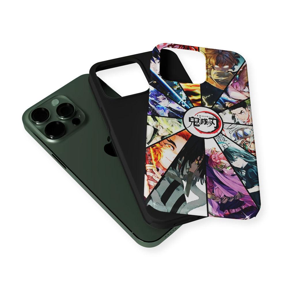 Kimetsu no Yaiba Collage 2 in 1 Tough Phone Case-Oxvistore