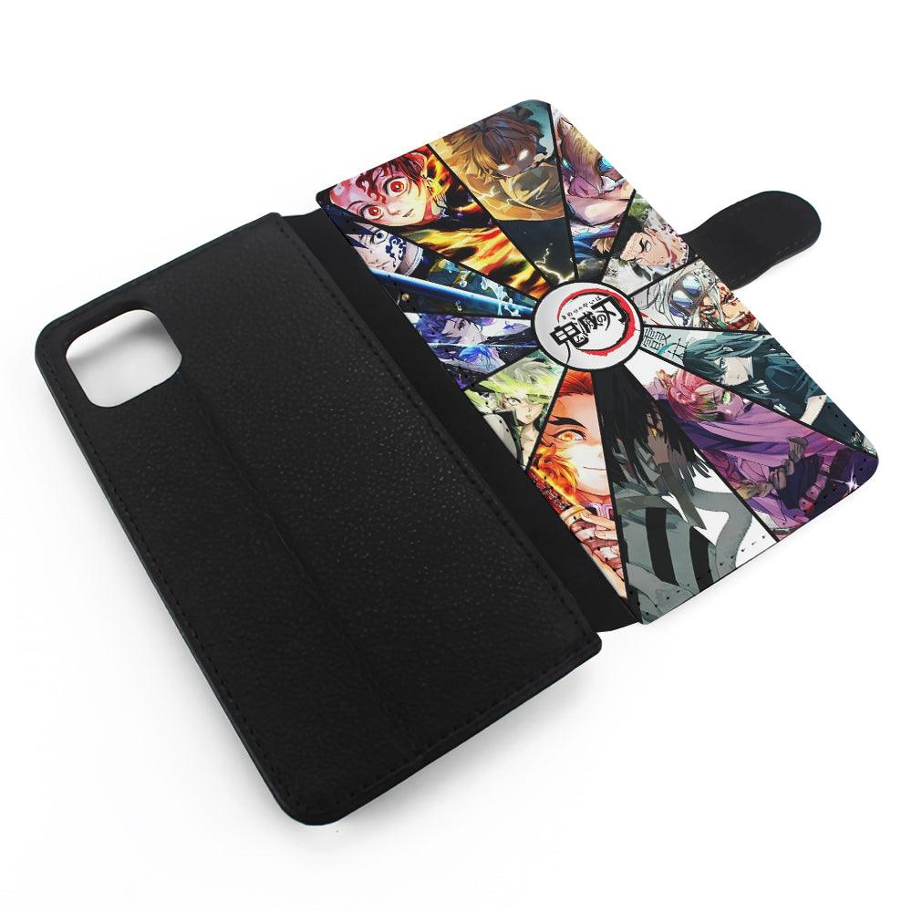 Kimetsu no Yaiba Collage Flip Wallet Phone Case-Oxvistore