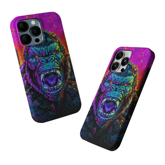 King Kong Godzilla Colorful 2 in 1 Tough Phone Case-Oxvistore
