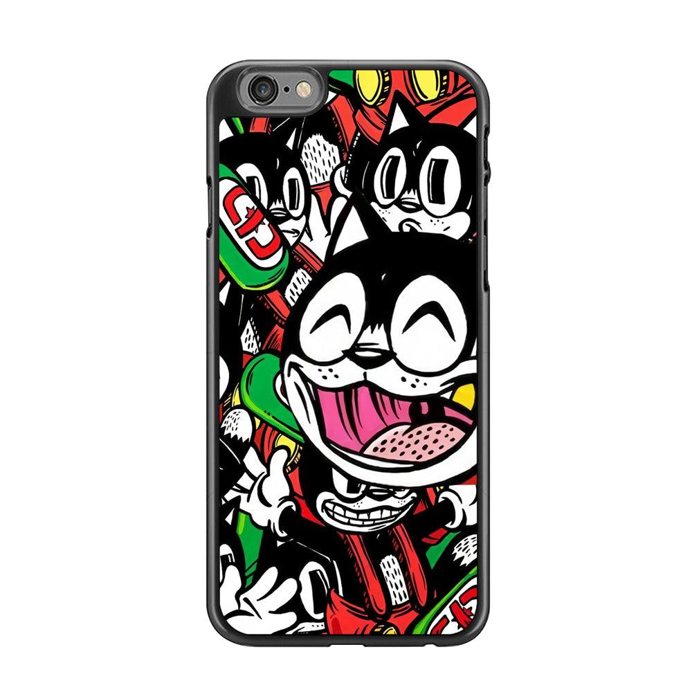 Kitty Club Party iPhone 6 Plus | 6s Plus Case-Rubber Black (2D Case)-Oxvistore