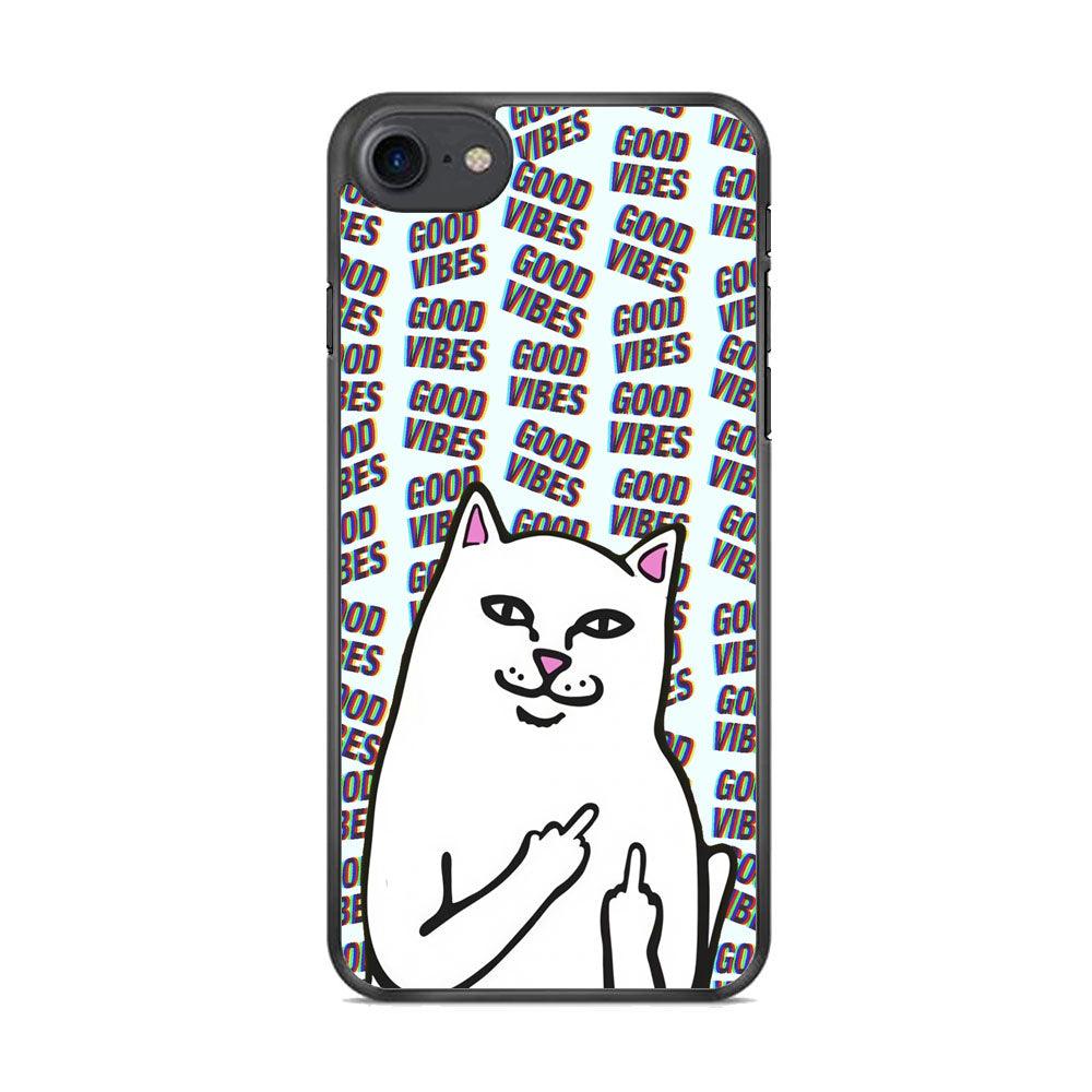 Kitty Good Vibes Campaign iPhone 8 Plus Case-Rubber Black (2D Case)-Oxvistore