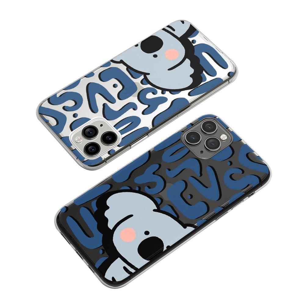 Koala Peeks Embarrassedly Clear Soft Case-Oxvistore