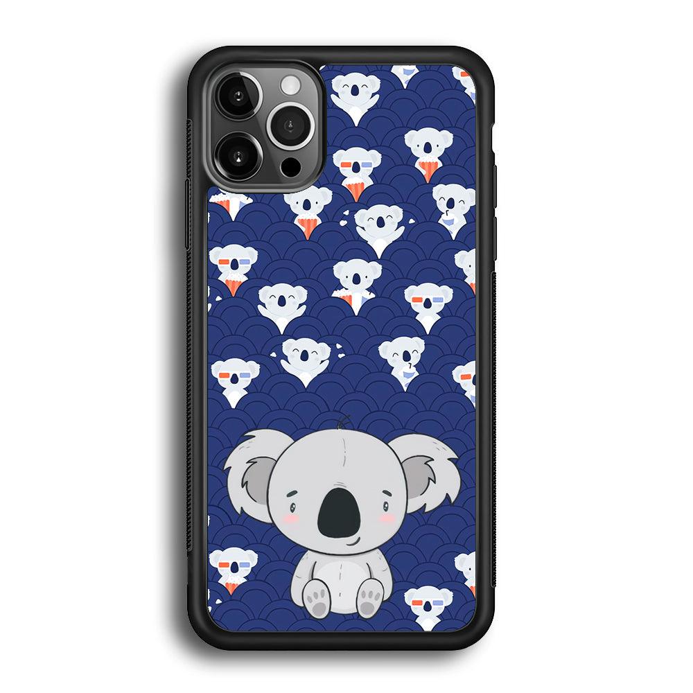 Koala Face of Happiness iPhone 12 Pro Case-Rubber Black (2D Case)-Oxvistore