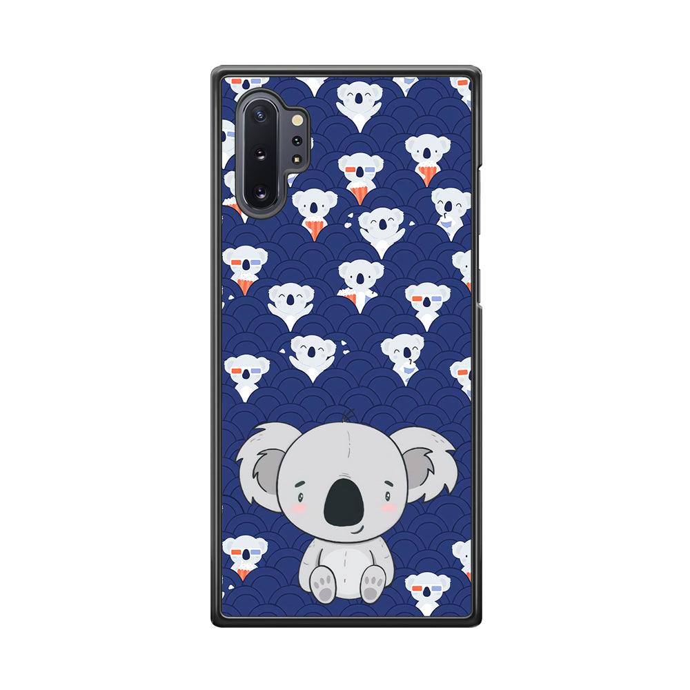 Koala Face of Happiness Samsung Galaxy Note 10 Plus Case-Rubber Black (2D Case)-Oxvistore