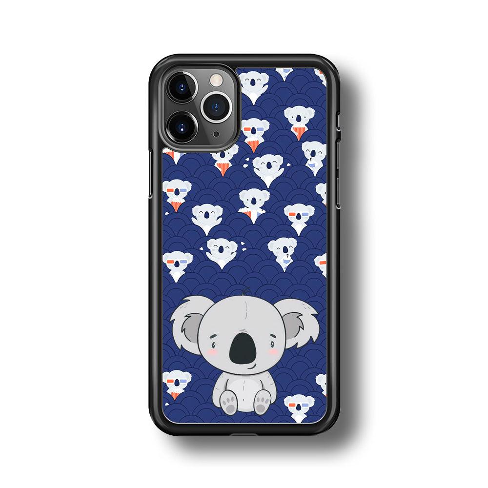 Koala Face of Happiness iPhone 11 Pro Max Case-Rubber Black (2D Case)-Oxvistore