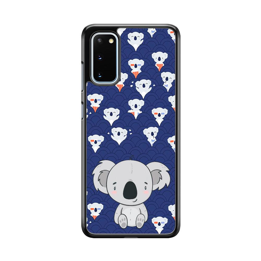 Koala Face of Happiness Samsung Galaxy S20 Case-Rubber Black (2D Case)-Oxvistore