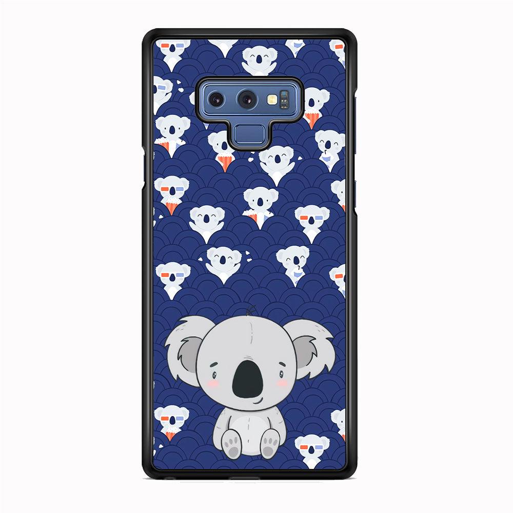 Koala Face of Happiness Samsung Galaxy Note 9 Case-Rubber Black (2D Case)-Oxvistore