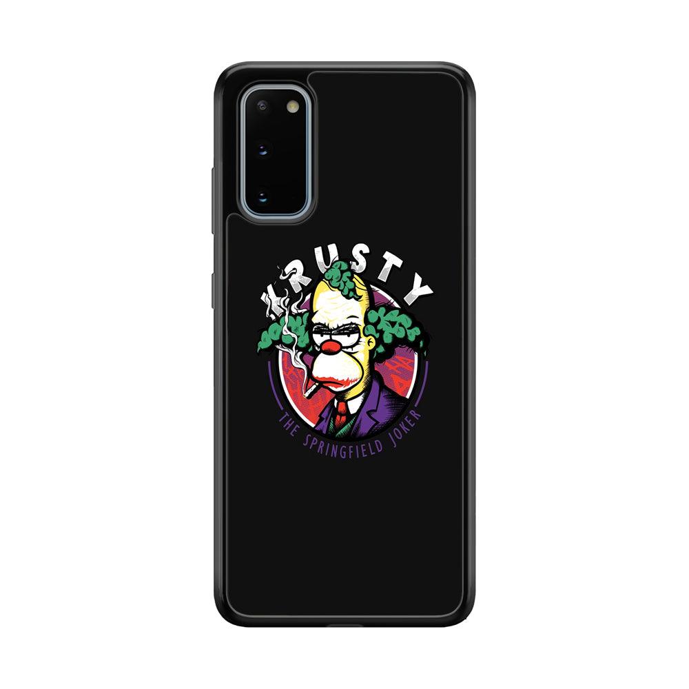 Krusty The Joker Springfield Samsung Galaxy S20 Case-Rubber Black (2D Case)-Oxvistore