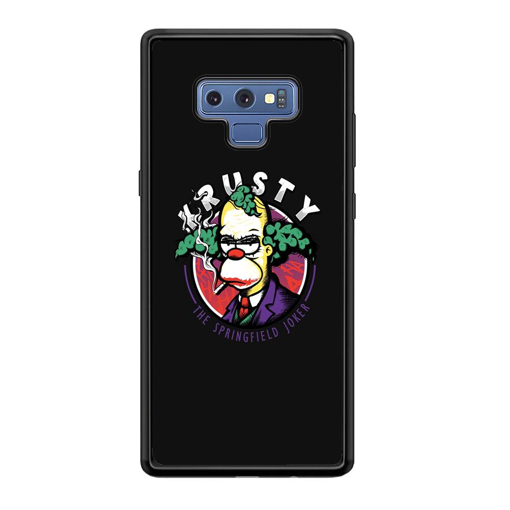 Krusty The Joker Springfield Samsung Galaxy Note 9 Case-Rubber Black (2D Case)-Oxvistore