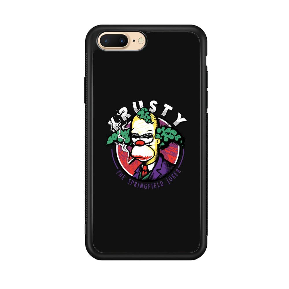 Krusty The Joker Springfield iPhone 7 Plus Case-Rubber Black (2D Case)-Oxvistore