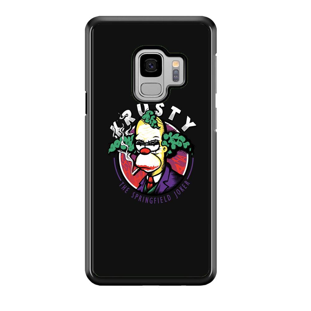 Krusty The Joker Springfield Samsung Galaxy S9 Case-Rubber Black (2D Case)-Oxvistore