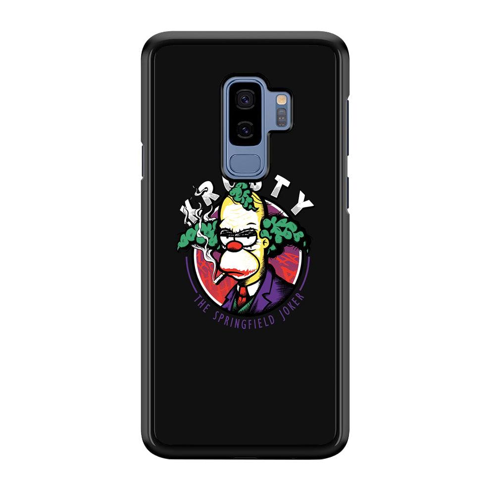 Krusty The Joker Springfield Samsung Galaxy S9 Plus Case-Rubber Black (2D Case)-Oxvistore