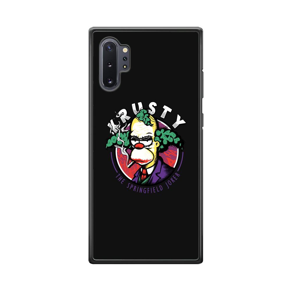 Krusty The Joker Springfield Samsung Galaxy Note 10 Plus Case-Rubber Black (2D Case)-Oxvistore