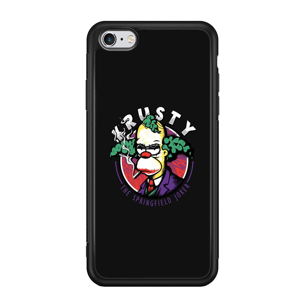 Krusty The Joker Springfield iPhone 6 Plus | 6s Plus Case-Rubber Black (2D Case)-Oxvistore